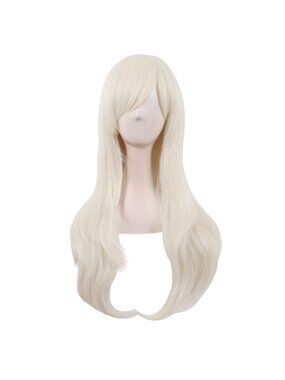 Women's Platinum Blonde 28" 70cm Long Curly Ends Costume Cosplay Modern Hair Wig